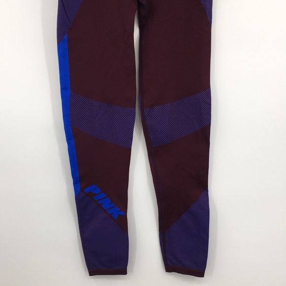 Pink Victoria's Secrets Leggings Womens Small‎ Burgundy Blue Cool And Comfy - Picture 6 of 12